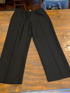 Alfred Dunner Black Straight-Leg Women's Trousers